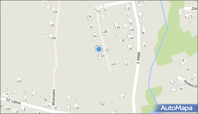 Orzesze, Słowiańska, 5f, mapa Orzesze