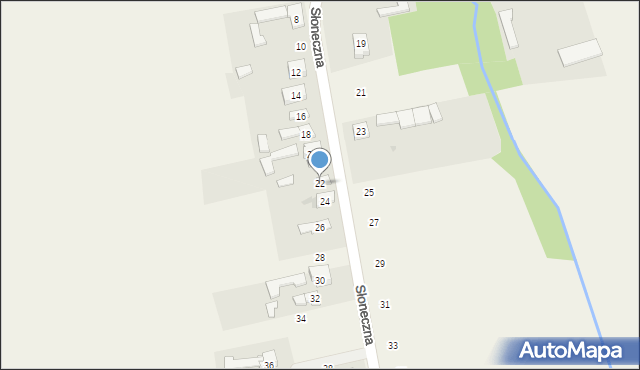 Osiek, Słoneczna, 22, mapa Osiek