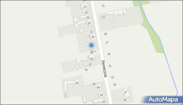 Osiek, Słoneczna, 28, mapa Osiek