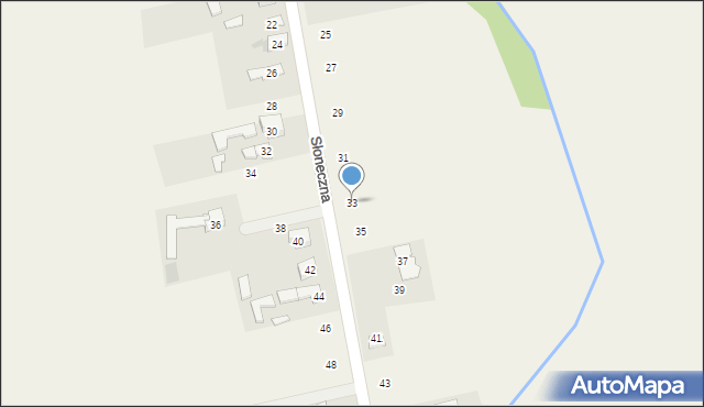 Osiek, Słoneczna, 33, mapa Osiek
