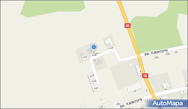 Osiek, Śląska, 11a, mapa Osiek