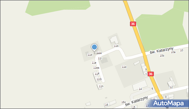 Osiek, Śląska, 11ca, mapa Osiek