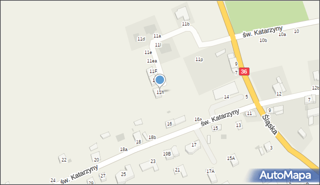 Osiek, Śląska, 11h, mapa Osiek