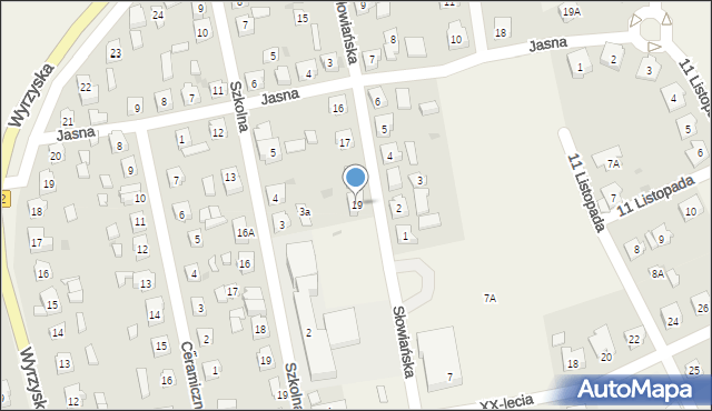 Osiek nad Notecią, Słowiańska, 19, mapa Osiek nad Notecią