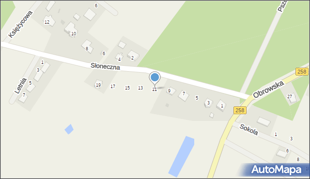 Osiek nad Wisłą, Słoneczna, 11, mapa Osiek nad Wisłą