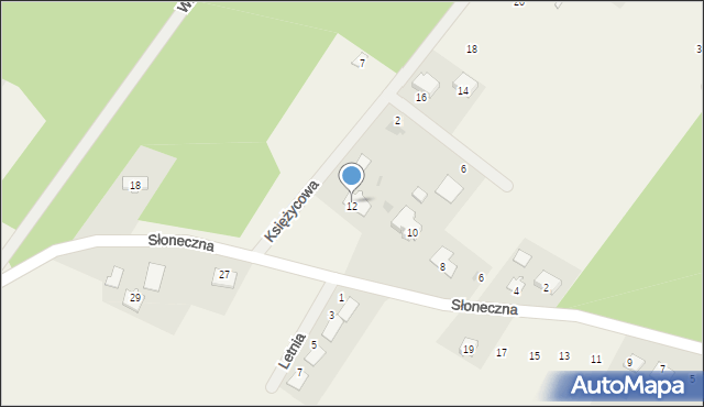 Osiek nad Wisłą, Słoneczna, 12, mapa Osiek nad Wisłą