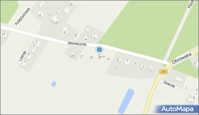 Osiek nad Wisłą, Słoneczna, 13, mapa Osiek nad Wisłą