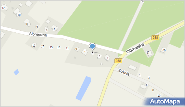 Osiek nad Wisłą, Słoneczna, 5, mapa Osiek nad Wisłą