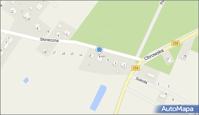Osiek nad Wisłą, Słoneczna, 7, mapa Osiek nad Wisłą