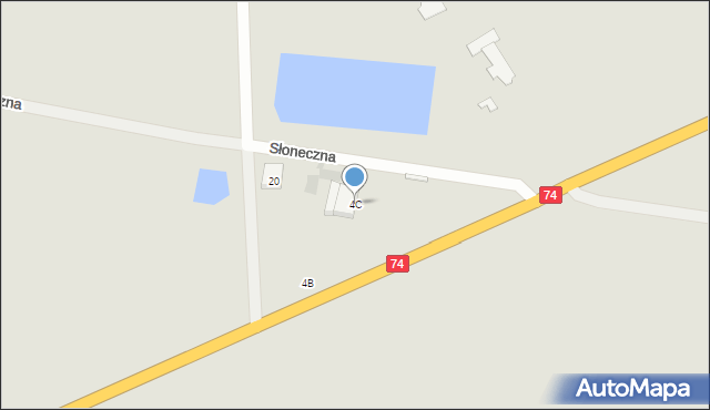 Osjaków, Słoneczna, 20a, mapa Osjaków
