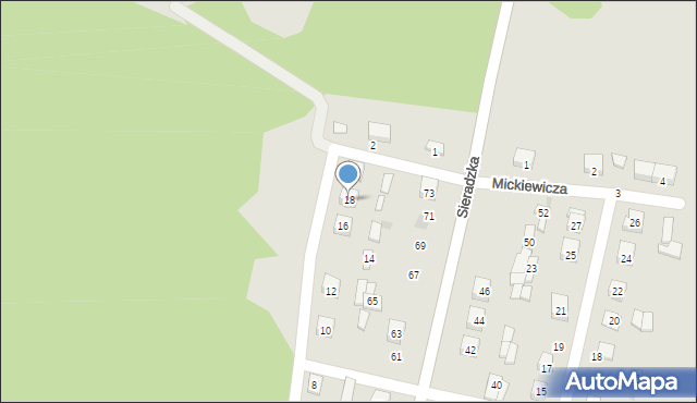 Osjaków, Słowackiego Juliusza, 18, mapa Osjaków