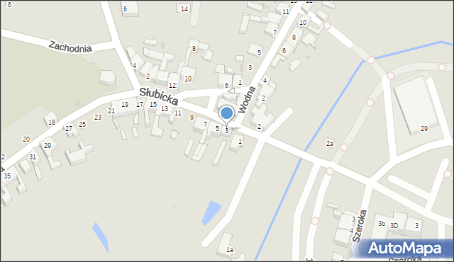 Ośno Lubuskie, Słubicka, 3, mapa Ośno Lubuskie
