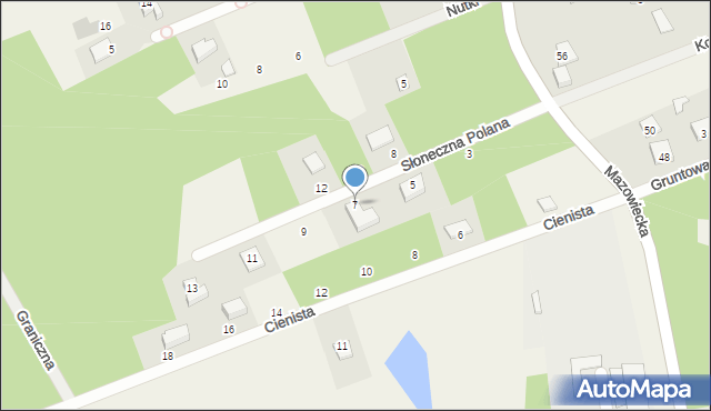 Osowiec, Słoneczna Polana, 7, mapa Osowiec