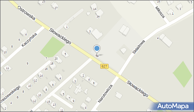 Ostrołęka, Słowackiego Juliusza, 5a, mapa Ostrołęka