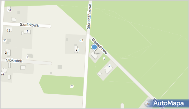 Ostrów, Słonecznikowa, 34, mapa Ostrów