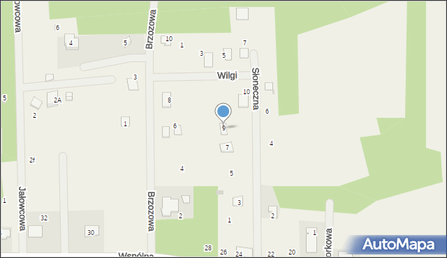 Ostrówek, Słoneczna, 9, mapa Ostrówek