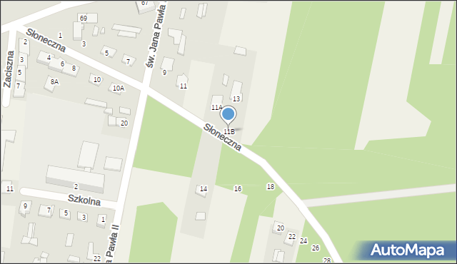 Ostrówek, Słoneczna, 11B, mapa Ostrówek