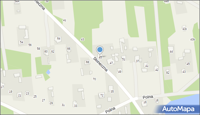 Ostrówek, Słoneczna, 45, mapa Ostrówek