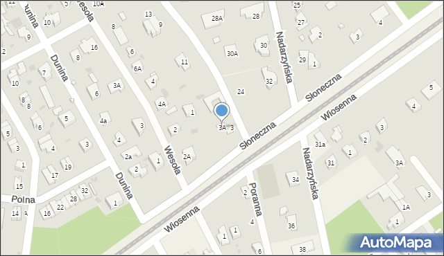 Otrębusy, Słoneczna, 3A, mapa Otrębusy