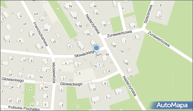 Otrębusy, Słowackiego Juliusza, 1A, mapa Otrębusy