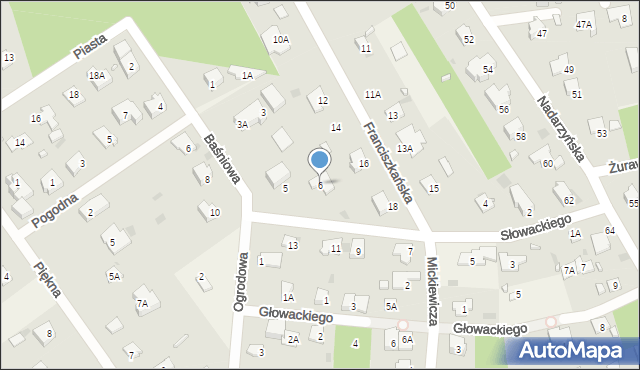 Otrębusy, Słowackiego Juliusza, 6, mapa Otrębusy