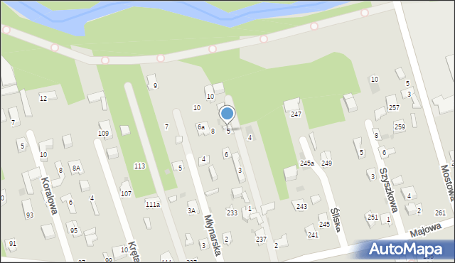 Otwock, Śliska, 5, mapa Otwock