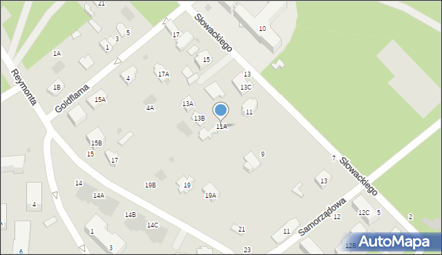 Otwock, Słowackiego Juliusza, 11A, mapa Otwock