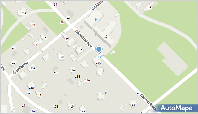 Otwock, Słowackiego Juliusza, 13, mapa Otwock