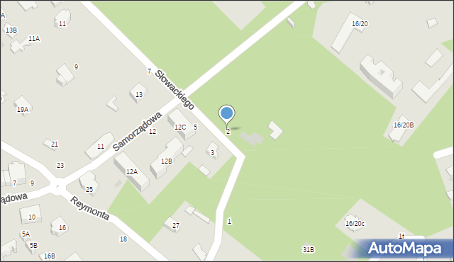Otwock, Słowackiego Juliusza, 2, mapa Otwock