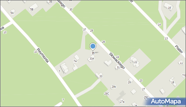 Otwock, Słowackiego Juliusza, 35, mapa Otwock