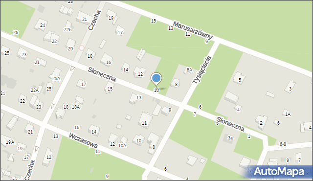 Otwock, Słoneczna, 10, mapa Otwock