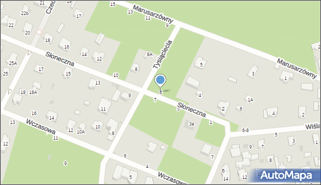 Otwock, Słoneczna, 6, mapa Otwock