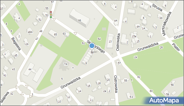 Otwock, Słowackiego Juliusza, 59, mapa Otwock