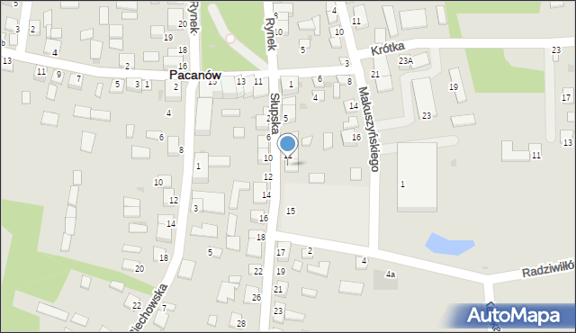 Pacanów, Słupska, 13, mapa Pacanów