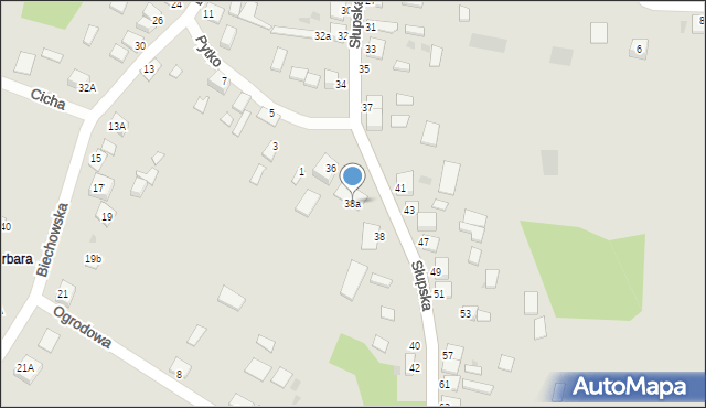 Pacanów, Słupska, 38a, mapa Pacanów
