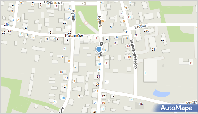 Pacanów, Słupska, 6, mapa Pacanów