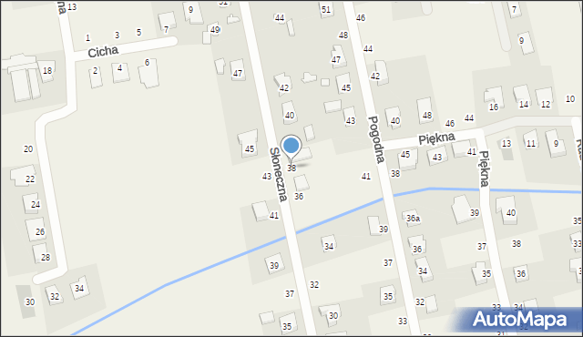 Palędzie, Słoneczna, 38, mapa Palędzie