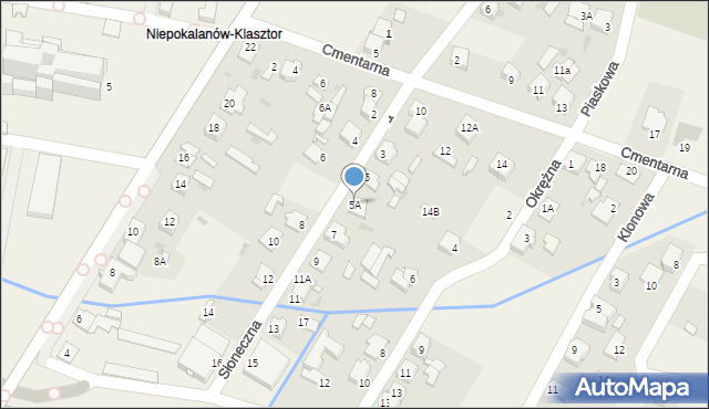 Paprotnia, Słoneczna, 5A, mapa Paprotnia