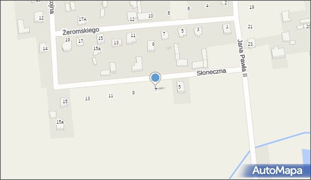 Parysów, Słoneczna, 7, mapa Parysów