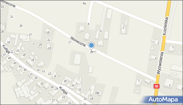 Pawłowiczki, Słoneczna, 15, mapa Pawłowiczki