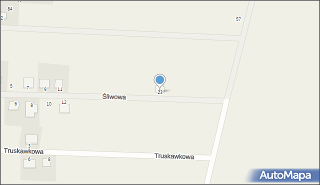 Pęgów, Śliwowa, 23, mapa Pęgów
