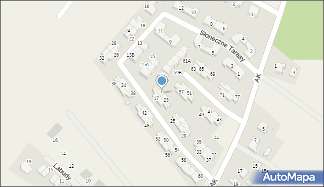 Pępowo, Słoneczne Tarasy, 19, mapa Pępowo