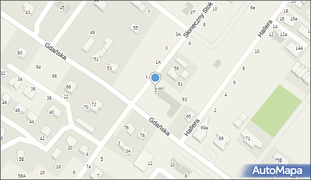 Pępowo, Słoneczny Stok, 2, mapa Pępowo