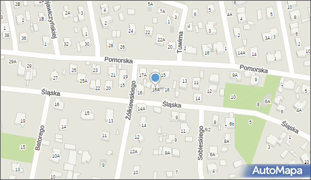 Piaseczno, Śląska, 16A, mapa Piaseczno