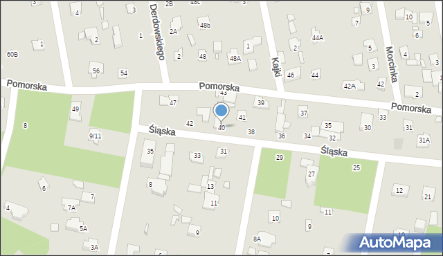 Piaseczno, Śląska, 40, mapa Piaseczno