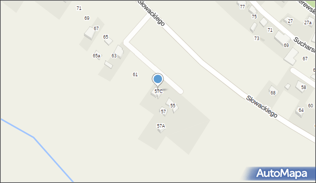 Piasek, Słowackiego Juliusza, 57C, mapa Piasek