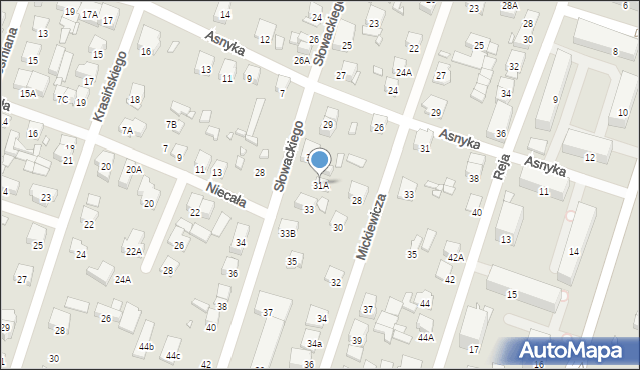 Piastów, Słowackiego Juliusza, 31A, mapa Piastów