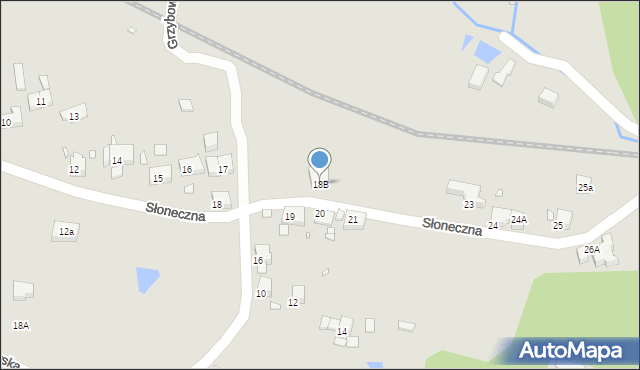 Piechowice, Słoneczna, 18B, mapa Piechowice