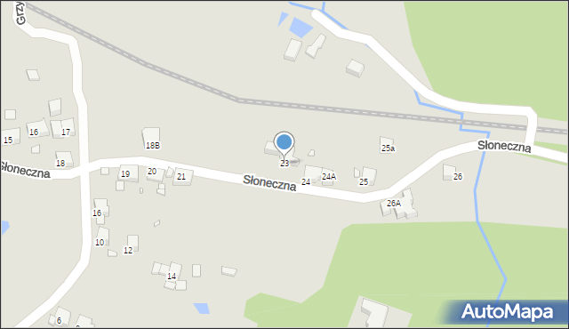 Piechowice, Słoneczna, 23, mapa Piechowice