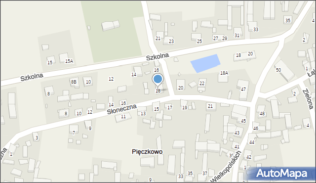 Pięczkowo, Słoneczna, 18, mapa Pięczkowo